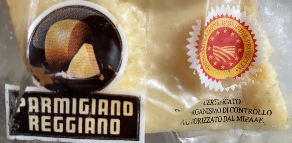 Parmigiano Reggiano with label